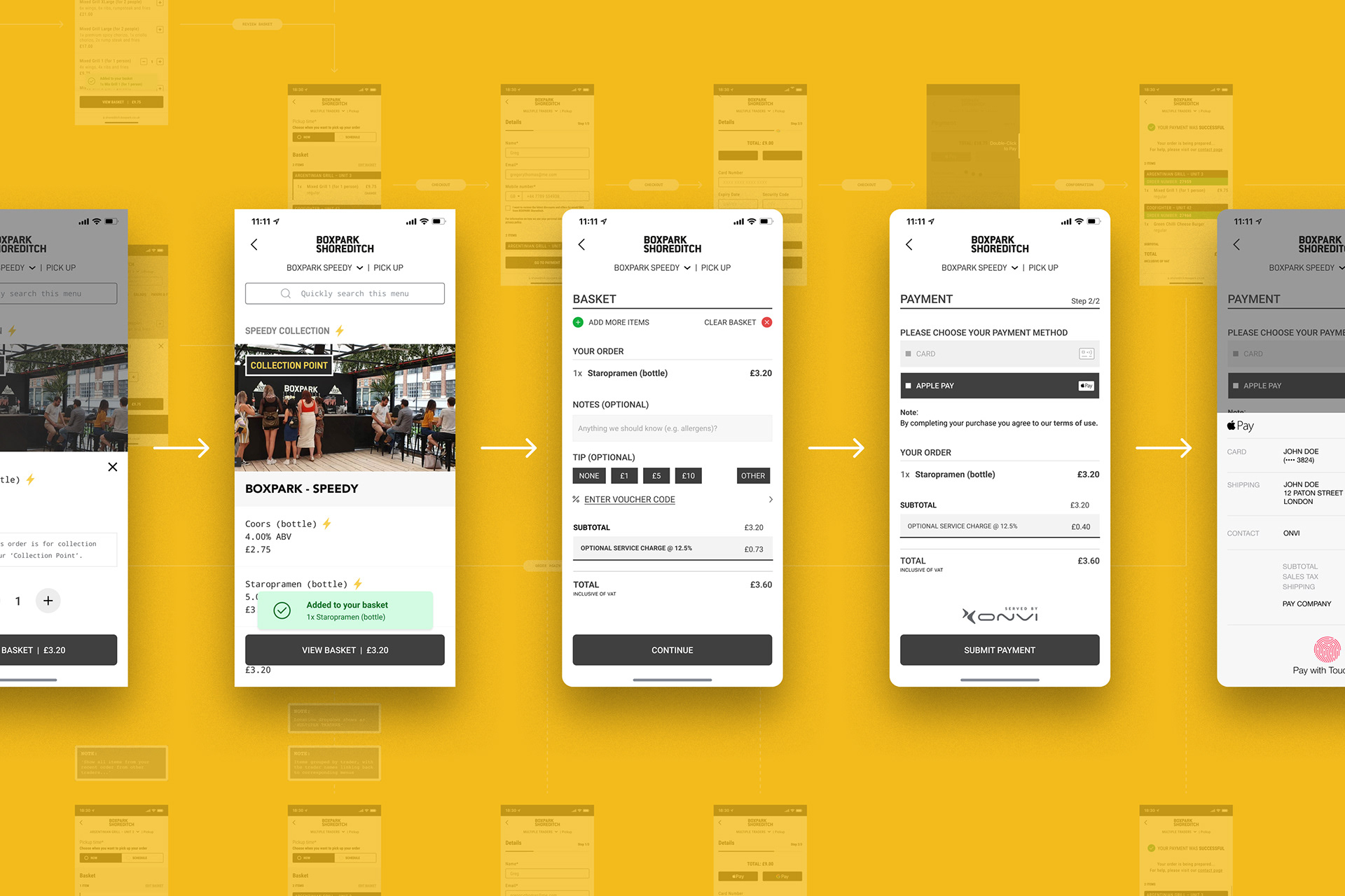 Boxpark ordering mock - Onvi